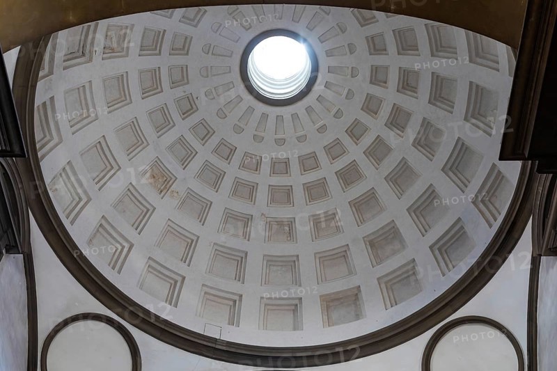 Florence, Italy - circa July 2021. Medici Chapels interior - Cappelle Medicee. Michelangelo Renaissance art