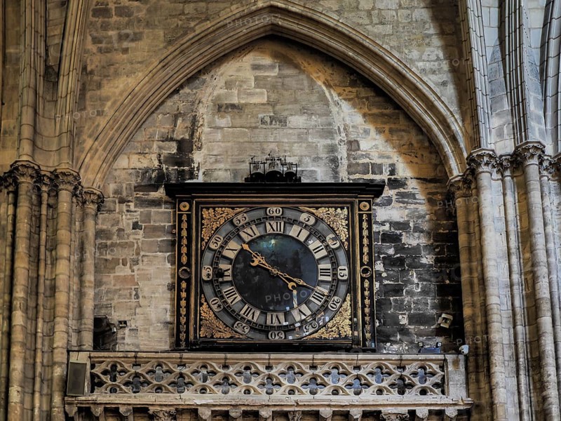 Old Clock in the Cathedral of St Andrew in Bordeaux