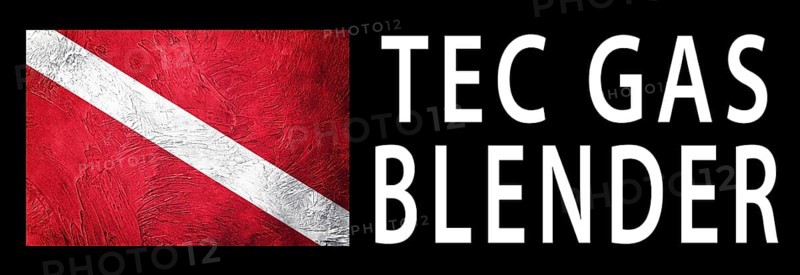 Tec Gas Blender, Diver Down Flag, Scuba flag, Scuba Diving