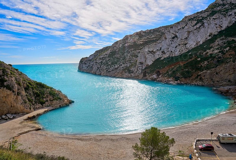 La Granadella beach in Mediterranean Javea also Xabia in Alicante Spain