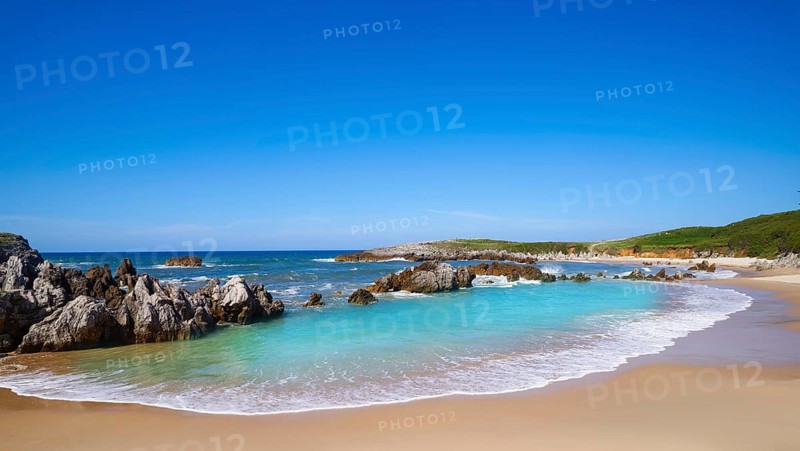 Playa de Toro beach in Llanes of Asturias Spain