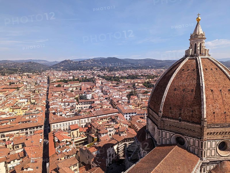 The giant cupola of the cathedral Santa Maria del Fiore in Florence, Italy, Europe
