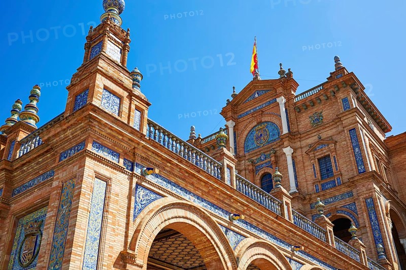 Seville Sevilla Plaza de Espana Andalusia Spain square