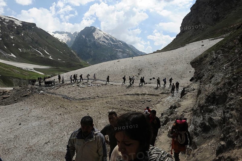 Pilgrim, amarnath yatra, jammu Kashmir, india, asia