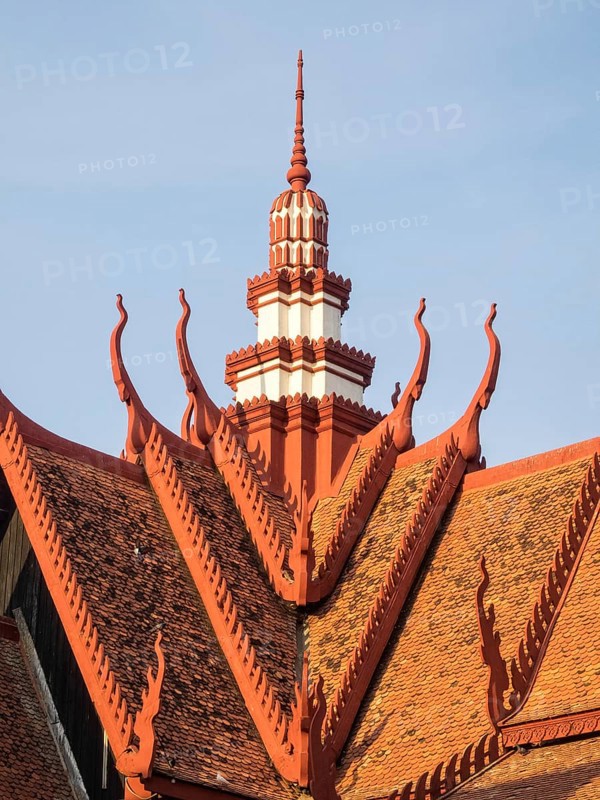 The Khmer roof of the National Museum of Cambodia, Phnom Penh, Cambodia, Asia