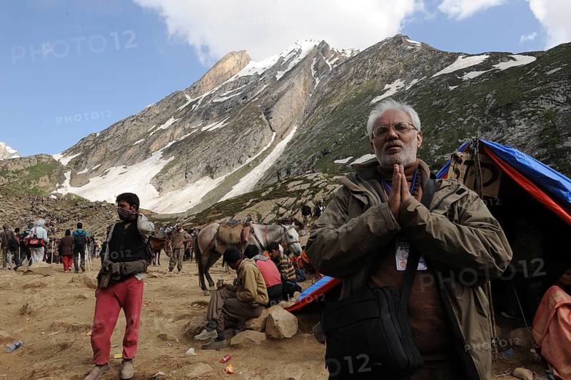 Pilgrim, amarnath yatra, jammu Kashmir, india, asia