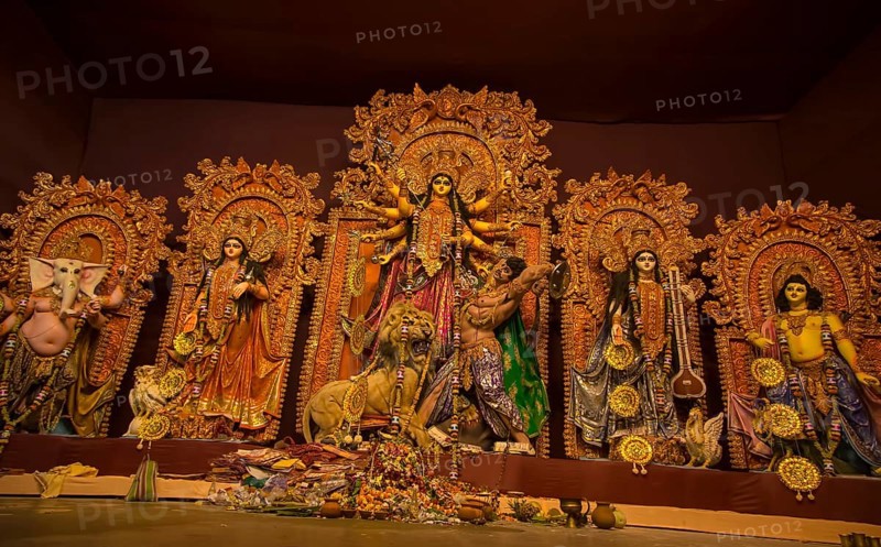 Durga puja festival, kolkata, west bengal, india, asia