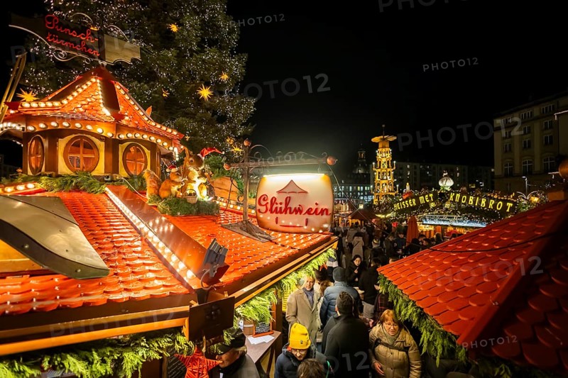 The Dresden Striezelmarkt is a Christmas market in Dresden. It has been held in Advent since 1434, usually on the Altmarkt square, and attracts an average of around two million visitors every year. It is the oldest certified Christmas market in Germany. Dresden, Saxony, Germany, Europe