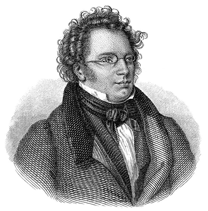 Franz Peter Schubert, 1797 - 1828, an Austrian composer, Portrait von Franz Peter Schubert, 1797 - 1828, ein österreichischer Komponist