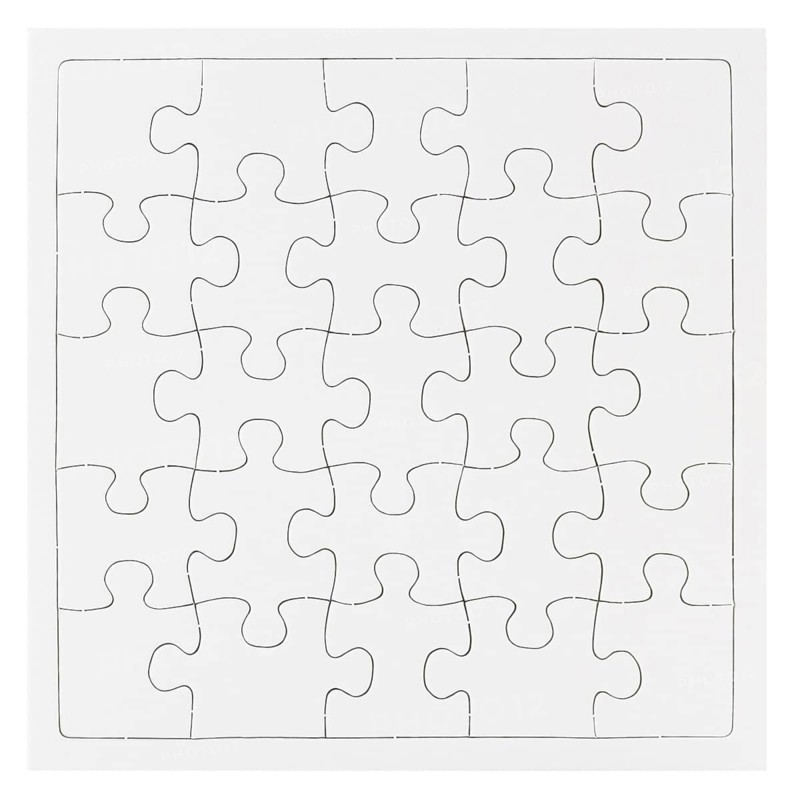 Blank puzzle pieces