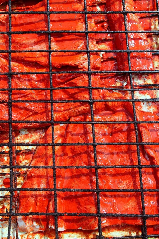 Grilled fish fillet red achiote sauce tikinchik Mayan Mexico recipe