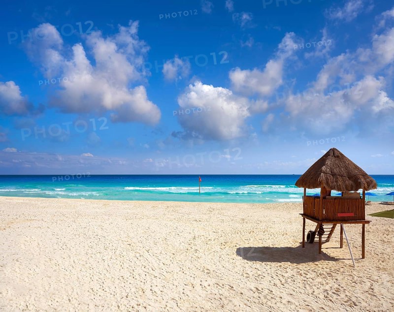 Playa Marlin in Cancun Beach at Riviera Maya of Mexico