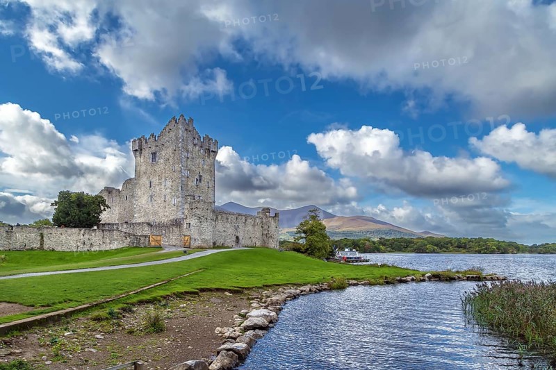 Ross Castle is a 15th-century tower house in County Kerry, Ireland, Europe