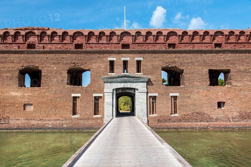 Old historic Spanish fort on Dry Tortugas Island, Florida, USA, North America