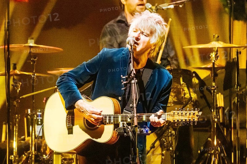MELBOURNE, AUSTRALIA - DECEMBER 10: Neil Finn of Crowded House performs at Rod Laver Arena on December 10, 2024 in Melbourne, Australia, Oceania