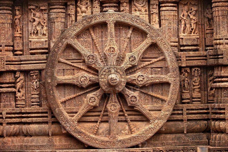 Chariot wheel of the Sun temple at Orrisa India