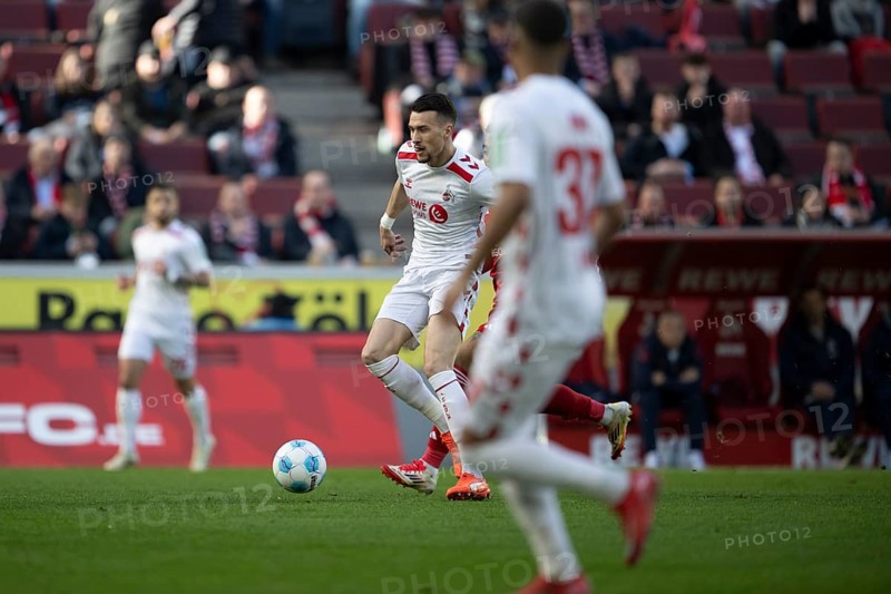 (DFL/DFB REGULATES PROHIBIT ANY USE OF PHOTOGRAPHS AS IMAGE SEQUENCES AND/OR QUASI-VIDEO), RheinEnergieStadion, Cologne, North Rhine-Westphalia, Dejan Ljubicic (1.FC Köln, Midfield, #7), 2nd Bundesliga, 1.FC Köln, Fortuna Düsseldorf 1895 on 23/02/2025 at RheinEnergieStadion in Cologne Germany