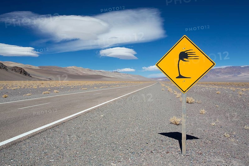 Paso de San Francisco, traffic sign, pass, Andes, Argentina, South America