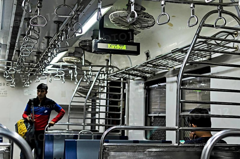 Indicator in train, Kandivali Railway Station, Mumbai, Maharashtra, India, A, Asia
