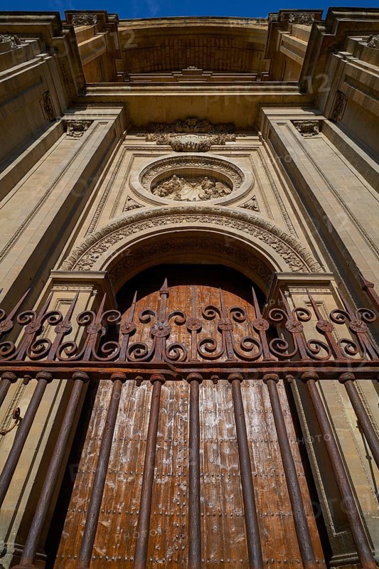 Granada Cathedral facade in Spain Andalusia