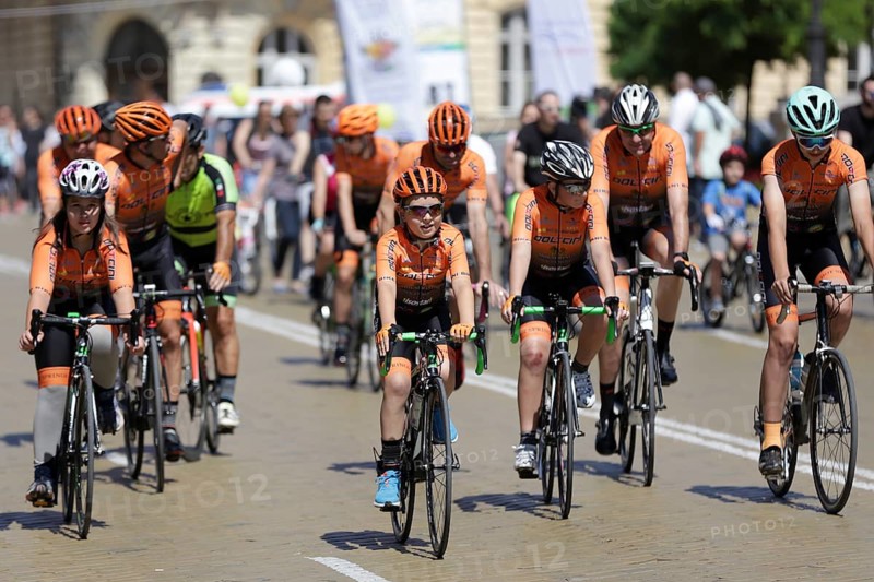 Sofia, Bulgaria - 28 June, 2020: Hundreds of cyclists participate in a bike ride on Sunday morning