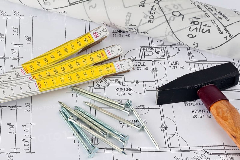 Building plan for a residential building. Drawings and plans by an architect. Austria