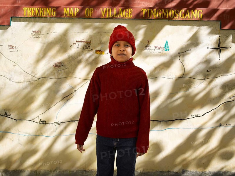 Girl Trekking At, Tingmosgang, Ladakh, Kashmir, India, Asia MR#477, Asia