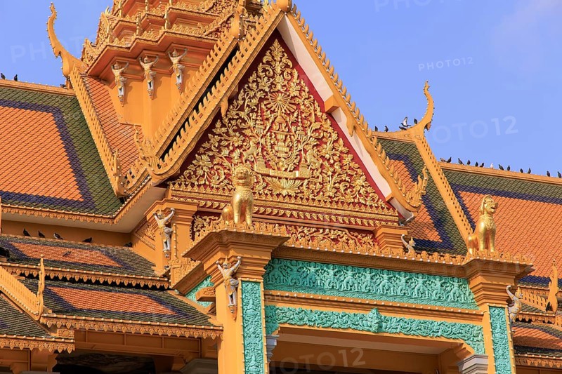 Close-up of the Royal Palace in Phnom Penh, Cambodia, Asia