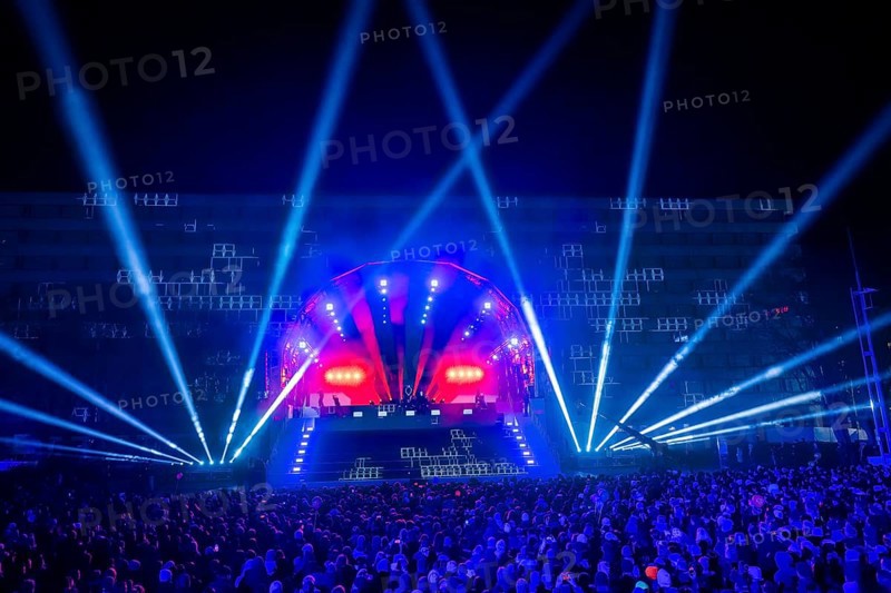 Opening party for the European Capital of Culture, with 80, 000 guests and several stages, Chemnitz, Saxony, Germany, Europe