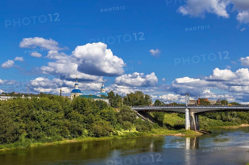 Landscape with Dnieper river in Smolensk, Russia, Europe