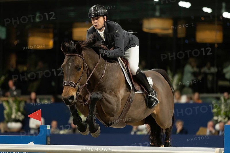 Julien Epaillard of France competes in 1.60m FEI Jumping World Cup at Jumping Amsterdam in Amsterdam, The Netherlands, Europe