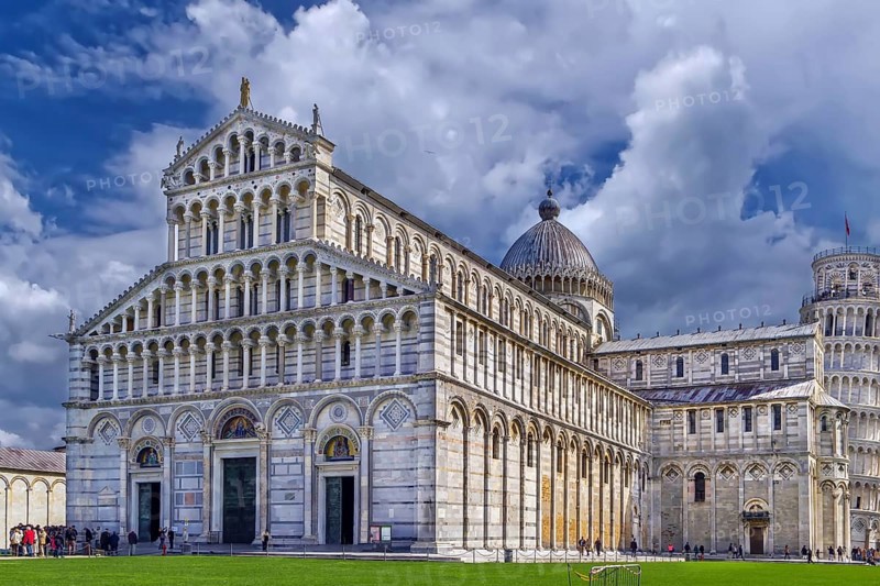 Medieval cathedral of the Archdiocese of Pisa, entitled to Santa Maria Assunta, Italy, Europe
