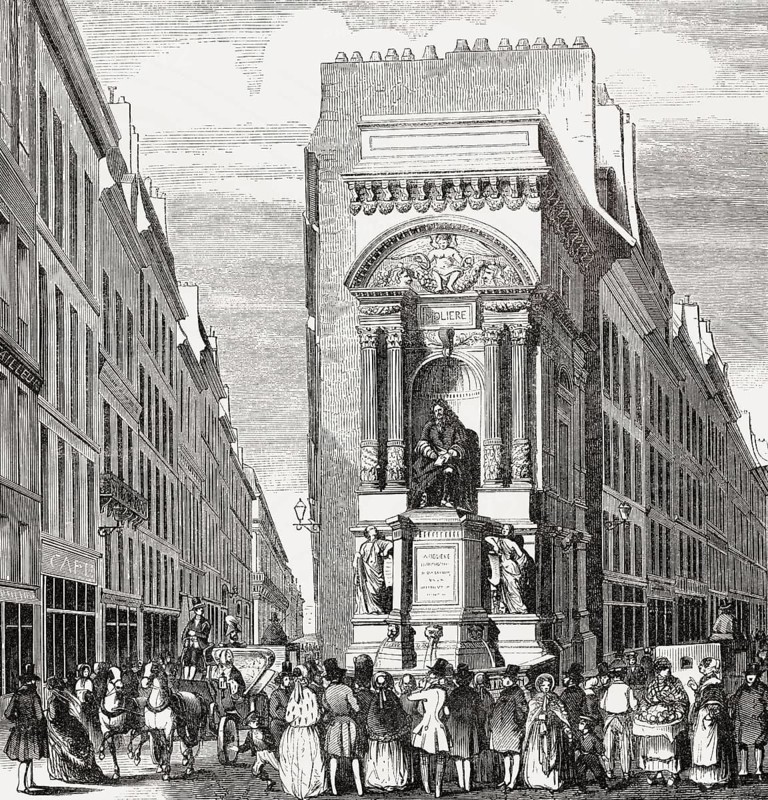 The Fontaine Molière, a fountain in the 1st arrondissement of Paris, France, Europe