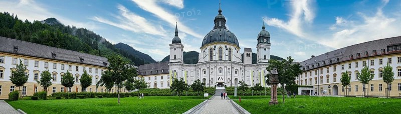 Panoramic view of the Ettal monastery