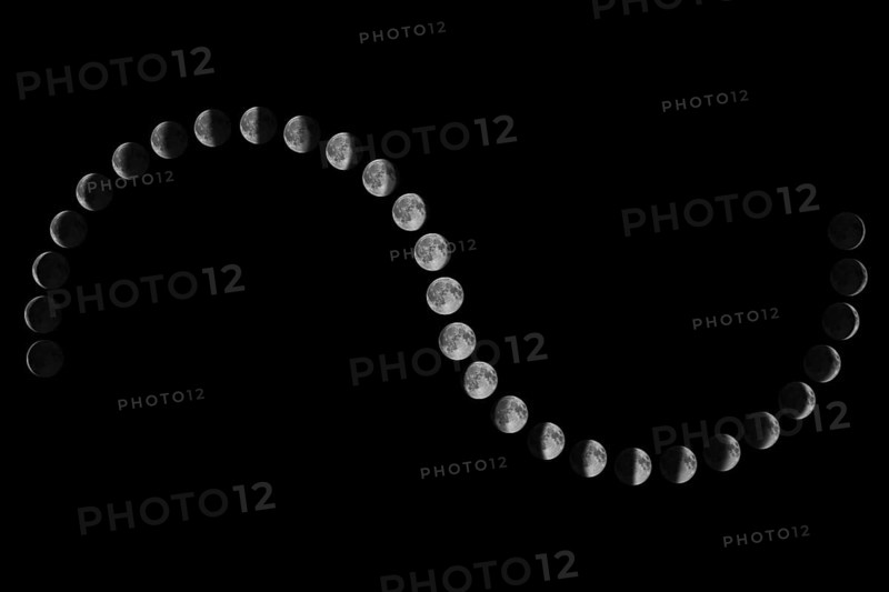 Phases of the Moon. Lunar cycle.