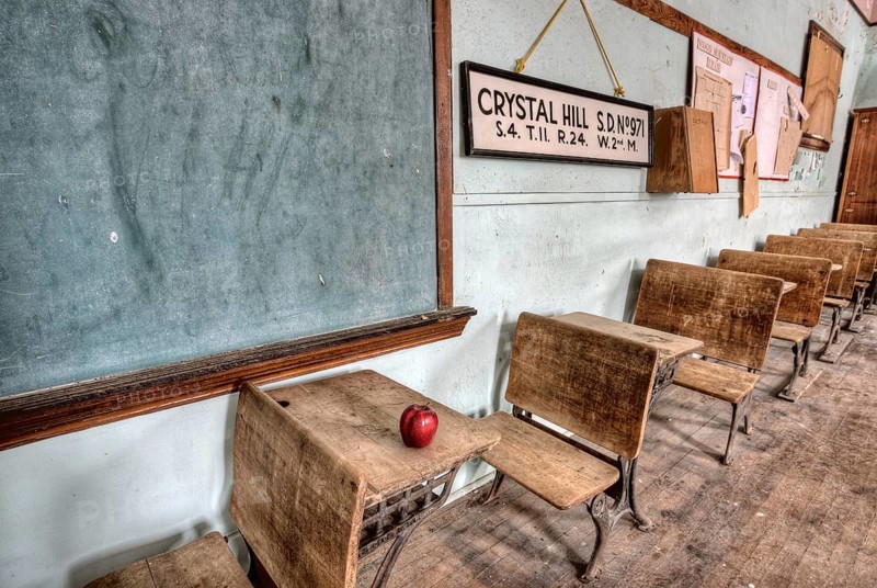 Abandoned School House one room Canada Saskatchewan