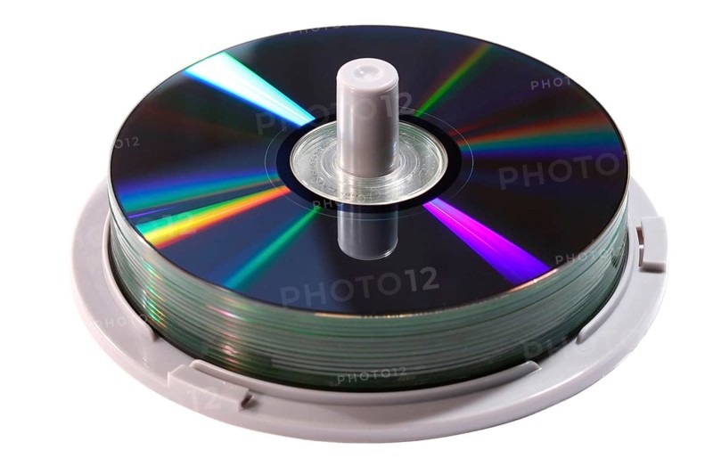 DVD, CD, for storing data, data carrier, on spindle, Manitoba, Canada, USA, North America