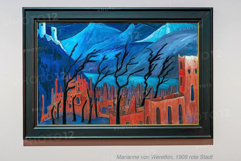 Marianne von Werefkin, Red City 1909, Lenbachhaus, Munich, Upper Bavaria, Bavaria, Germany, Europe