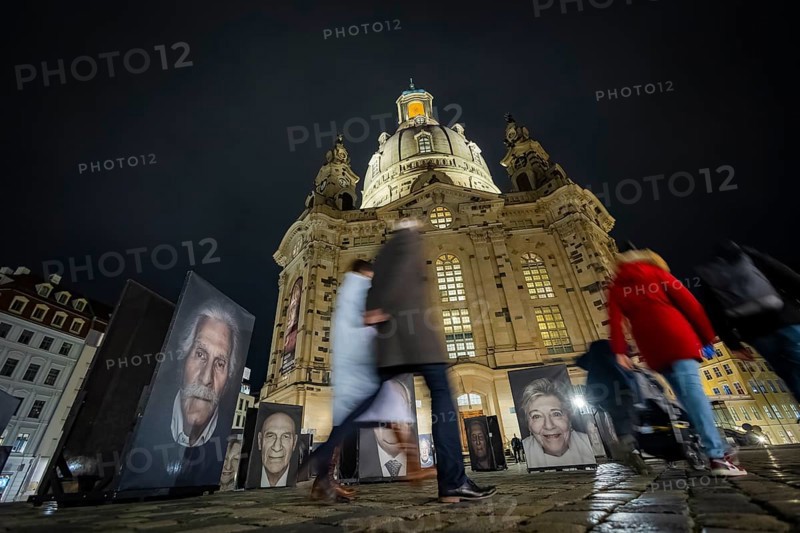 Exhibition, Against Forgetting, The photographer and filmmaker Luigi Toscano portrayed Holocaust survivors for the exhibition, Dresden, Saxony, Germany, Europe