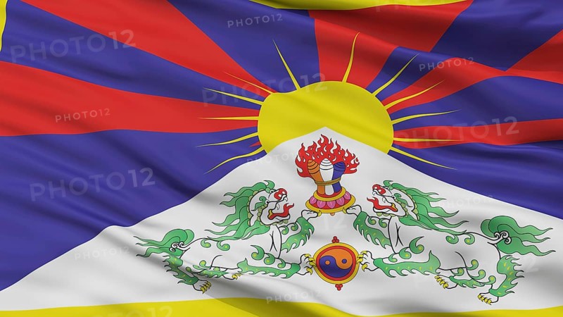 Tibet Flag, Closeup View