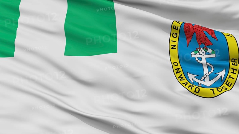 Naval Ensign Of Nigeria Flag, Closeup View