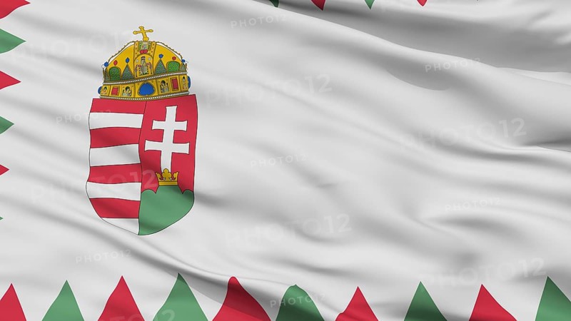 Naval Ensign Of Hungary Flag, Closeup View