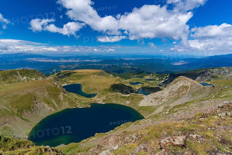 The Seven Rila Lakes in the Rila Mountain, Bulgaria, Europe