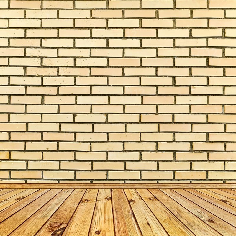 Beige brick wall and wooden floor Daugavpils, Latvia, Europe
