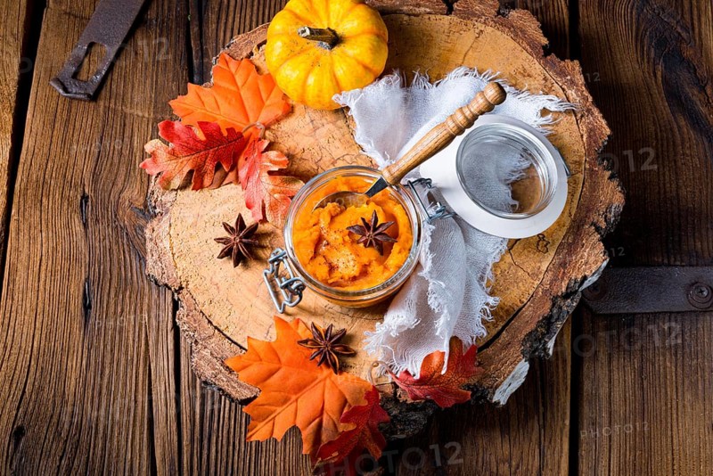 An autumnal rustic pumpkin