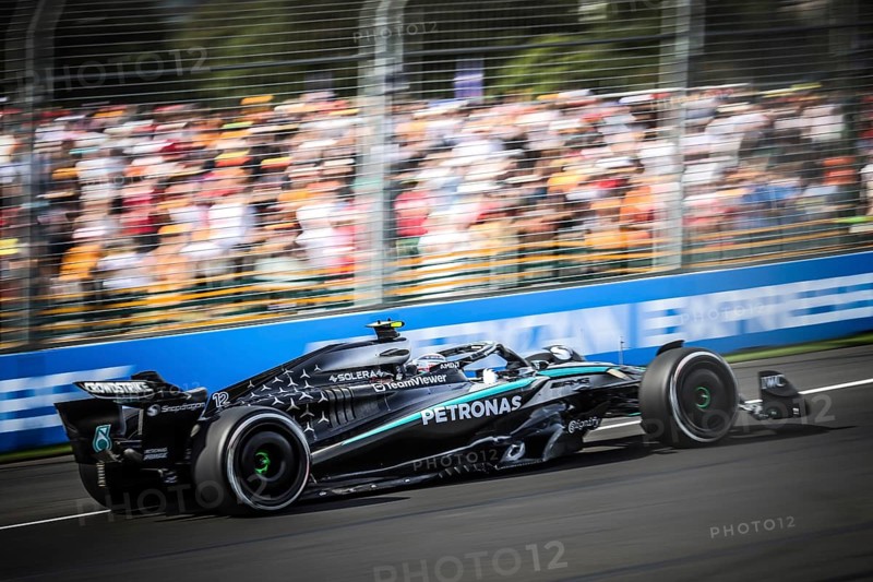MELBOURNE, AUSTRALIA - MARCH 14: Andrea Kimi Antonelli of Italy drives the Mercedes AMG Petronas F1 Team W16 during second practice in the 2025 Australian Grand Prix at Albert Park in Melbourne, Australia, Oceania