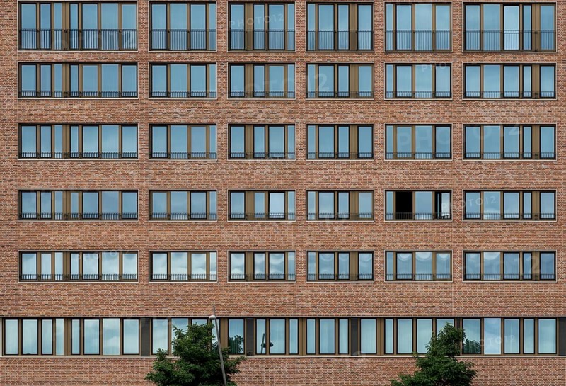 High-rise building facade window