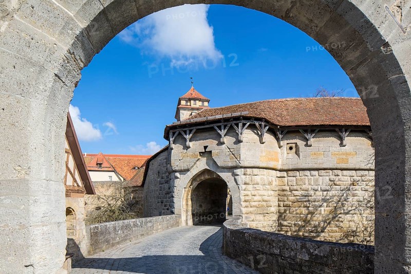 Spitalbastion or Spitalbastei, Rothenburg ob der Tauber, district of Ansbach, Middle Franconia, Franconia, Free State of Bavaria, Germany, Europe