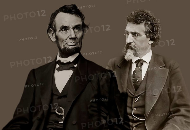 Mathew B. Brady, 1823-1896, American photographer, Brady portrait photo of Abraham Lincoln, 16th president of the USA, digitally altered
