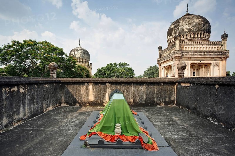 Domed tombs of qutub shahi kings, Hyderabad, Andhra Pradesh, India, Asia